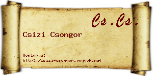 Csizi Csongor névjegykártya