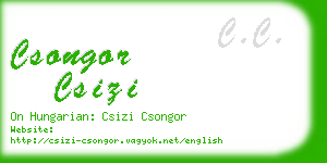 csongor csizi business card